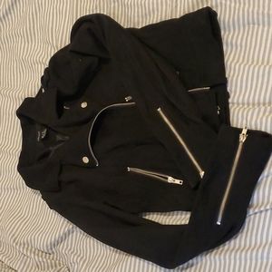 Black moto jacket
